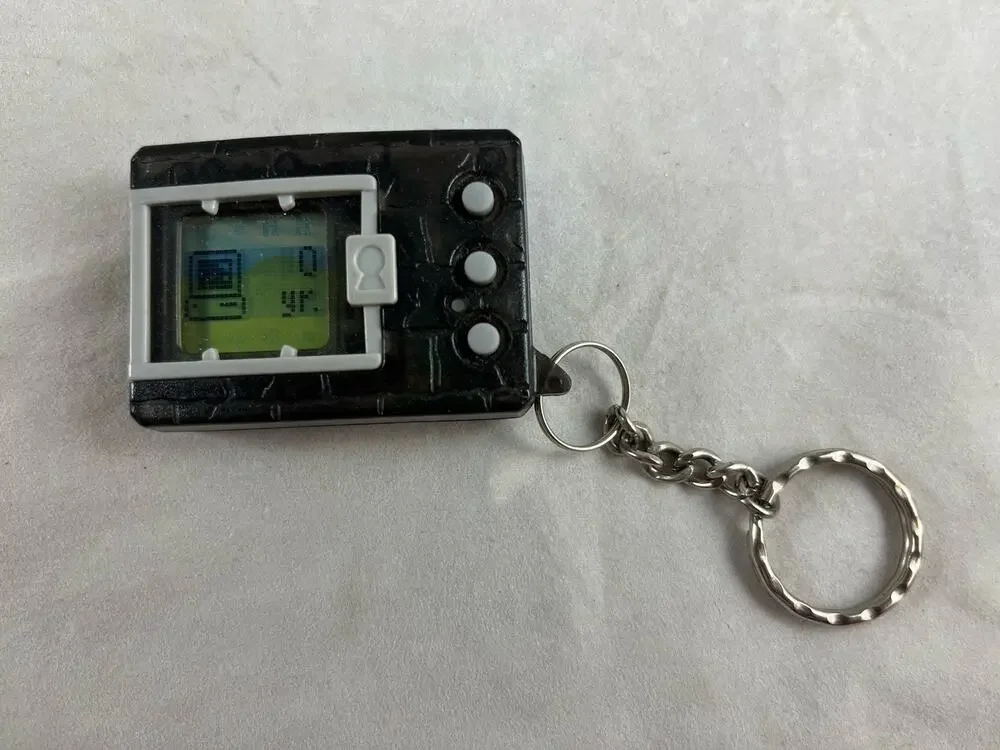 1997 Bandai Original Digimon Digital Monster Virtual Pet V-Pet Black Tested HTF